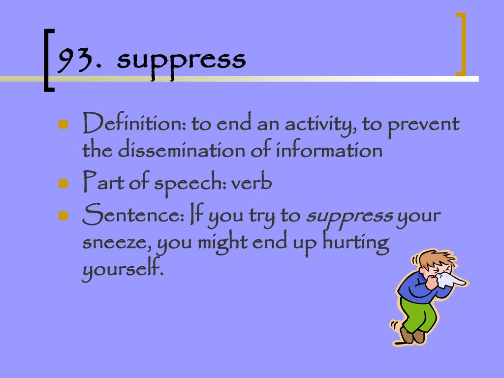 What does on sale suppress mean